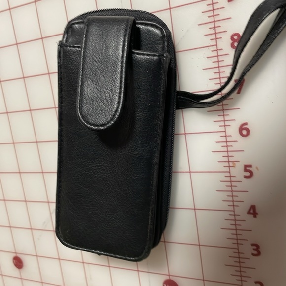 Black Leather Wristlet purse - Picture 4 of 5